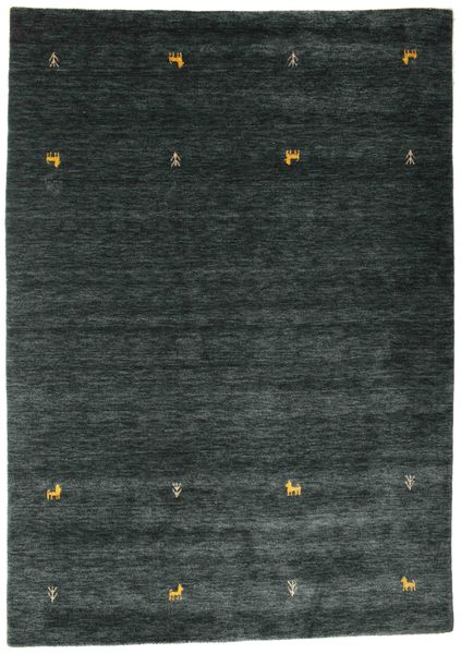  Gabbeh Loom Two Lines - Gri Închis/Verde Covor 160X230 Modern Negru (Lână, India)