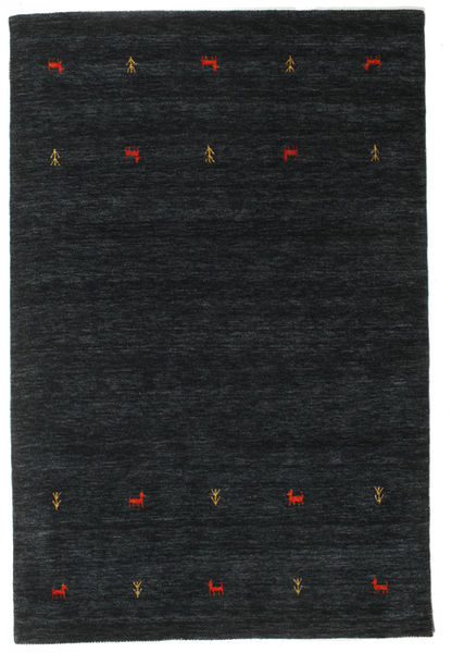  Gabbeh Loom Two Lines - Negru/Gri Covor 140X200 Modern Negru (Lână, India)