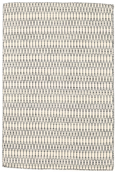  Chilim Long Stitch - Cremă Albă/Negru Covor 120X180 Modern Lucrate De Mână Cremă Albă/Negru (Lână, )