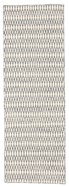  Chilim Long Stitch - Cremă Albă/Negru Covor 80X240 Modern Lucrate De Mână Traverse Hol Cremă Albă/Negru (Lână, )