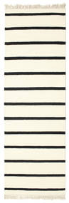  Dorri Stripe - White/Negru Covor 80X250 Modern Lucrate De Mână Traverse Hol Bej-Crem/Bej (Lână, India)
