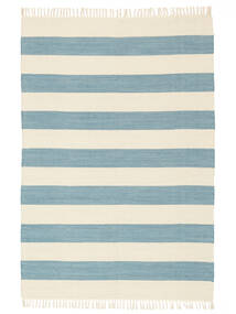  Cotton Stripe - Deschis Albastru Covor 160X230 Modern Lucrate De Mână Albastru Deschis/Bej (Bumbac, India)
