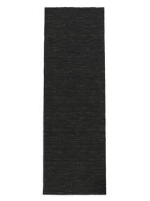  Chilim Loom - Negru Covor 80X250 Modern Lucrate De Mână Negru/Bej-Crem (Lână, India)