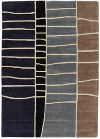  Covor Lână 160X230 Abstract Bamboo Handtufted Negru/Maro 