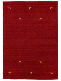  Gabbeh Loom Two Lines - Roşu Covor 140X200 Modern Roşu/Roșu-Închis (Lână, India)