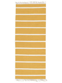  Dorri Stripe - Mustard Yellow Covor 80X200 Modern Lucrate De Mână Traverse Hol Galben/Maro Deschis/Bej (Lână, India)