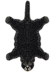 Leopard - Negru Covor 100X160 Modern Gri Închis (Lână, India)