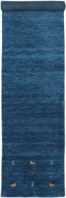  Gabbeh Loom Two Lines - Albastru Închis Covor 80X450 Modern Traverse Hol Albastru Închis/Albastru (Lână, India)