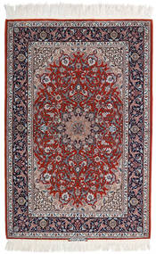  Isfahan Urzeală De Mătase Covor 110X165 Orientale Lucrat Manual Roşu/Gri ()