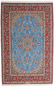  Isfahan Urzeală De Mătase Covor 164X256 Orientale Lucrat Manual Gri Deschis/Maro Închis (Lână/Mătase, Persia/Iran)