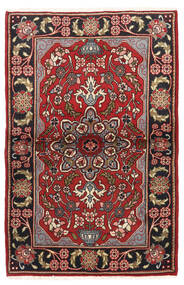  Sarouk Covor 100X153 Orientale Lucrat Manual Roșu-Închis/Negru (Lână, Persia/Iran)