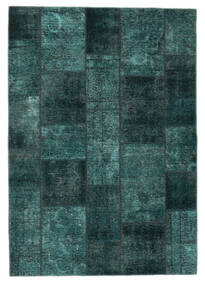  Patchwork - Persien/Iran Covor 163X233 Modern Lucrat Manual Negru/Întuneric Turquoise (Lână, Persia/Iran)