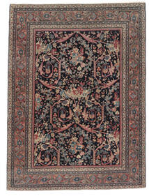  139X186 Antic Sarouk Ca. 1900 Covor Negru/Maro Persia/Iran 