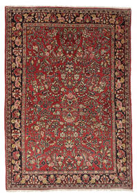  Persan Sarouk Ca. 1900 Covor 134X191 Dark Red/Negru 