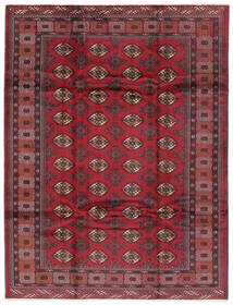  Turkaman Covor 207X276 Orientale Lucrat Manual Negru/Roșu-Închis (Lână, Persia/Iran)