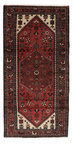  Covor Hamadan Covor 97X191 Negru/Dark Red (Lână, Persia/Iran)
