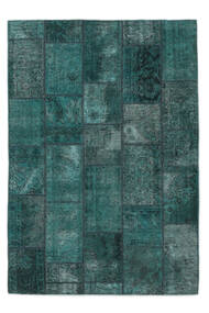  Patchwork - Persien/Iran Covor 140X201 Modern Lucrat Manual Negru/Întuneric Turquoise (Lână, Persia/Iran)