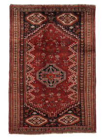  125X184 Shiraz Covor Lucrat Manual Covor Dark Red/Negru Persia/Iran 