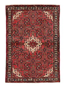  104X151 Hosseinabad Covor Lucrat Manual Covor Negru/Dark Red Persia/Iran 