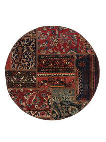  Ø 100 Patchwork Covor Rotund Negru/Dark Red Persia/Iran
 